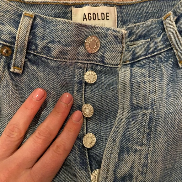 AGOLDE Reese Relaxed Cutoff Shorts  SZ 25 - Picture 9 of 13